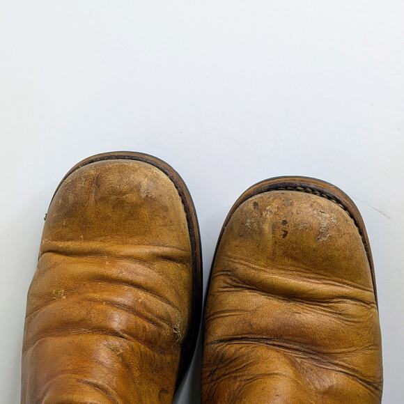 Vtg Frye Campus Black Label 70s Tall Leather Boots 8.5 B Knee High - Picture 16 of 16